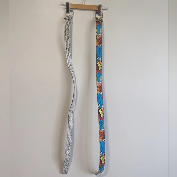 Urban  Heritage Skater Graffiti Newspaper Print Faux Leather Belts - Size Large - Picture 5 of 11